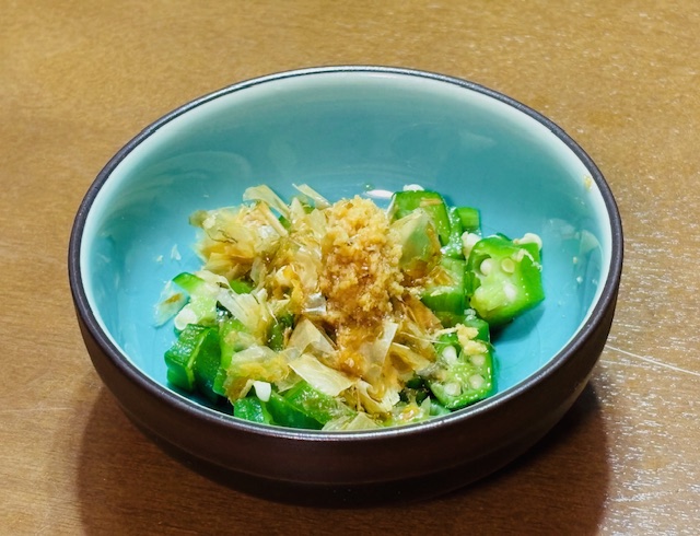 【簡単副菜】オクラの生姜ポン酢がけ